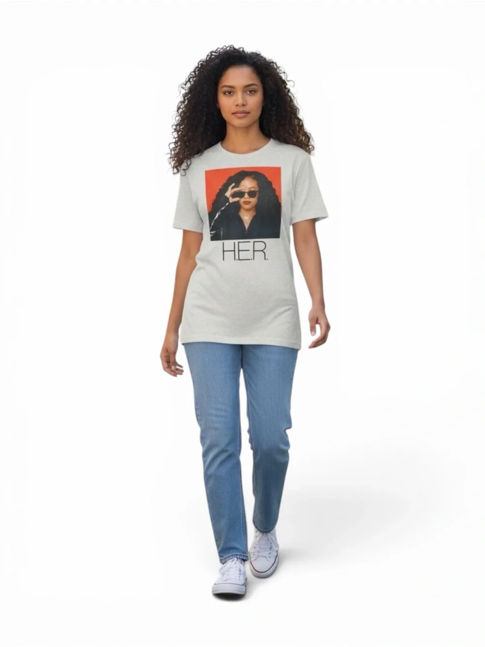 H.E.R.‎ Band Tee Gray Graphic T-Shirt Men’s Size M